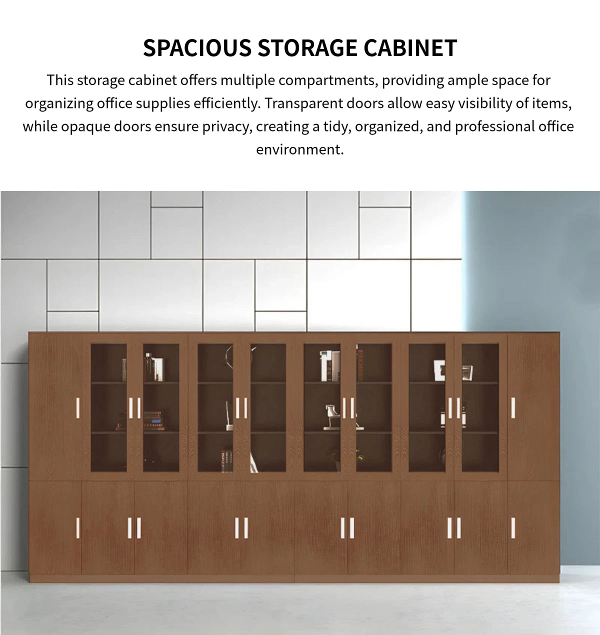 File Cabinet 79 in Tall with Solid Wood for Office — Detail image 5