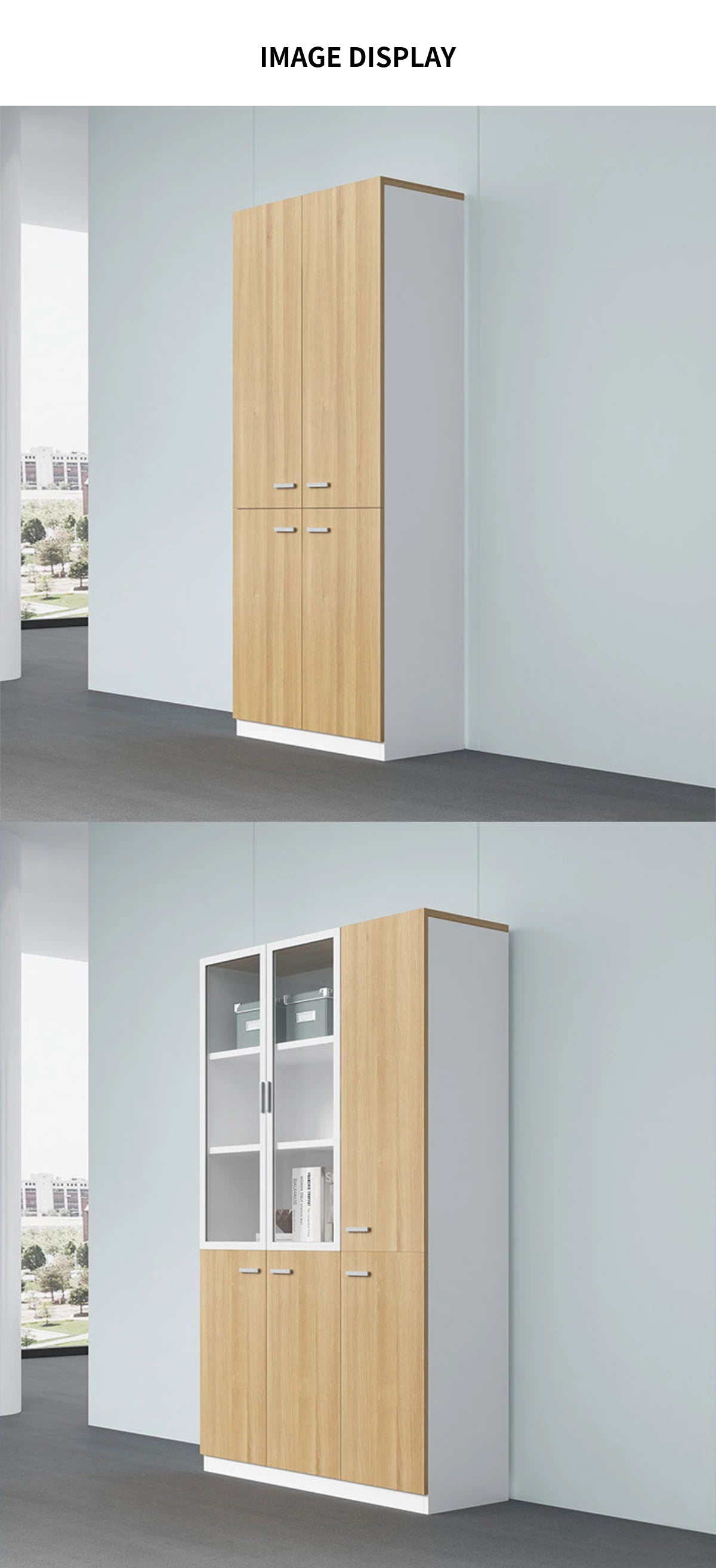 File Cabinet 79 in Tall with Solid Wood for Office — Detail image 5