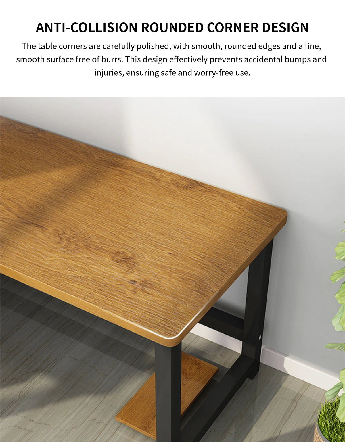 L-Shaped Office Desk 47-71 in Wide with Cable Management for Home Office — Detail image 7