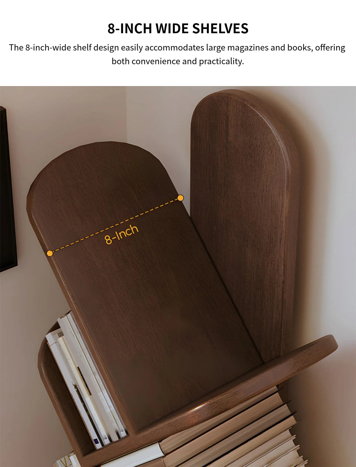 File Cabinet 35-60 in Tall with Solid Wood & Curved for Office — Detail image 3