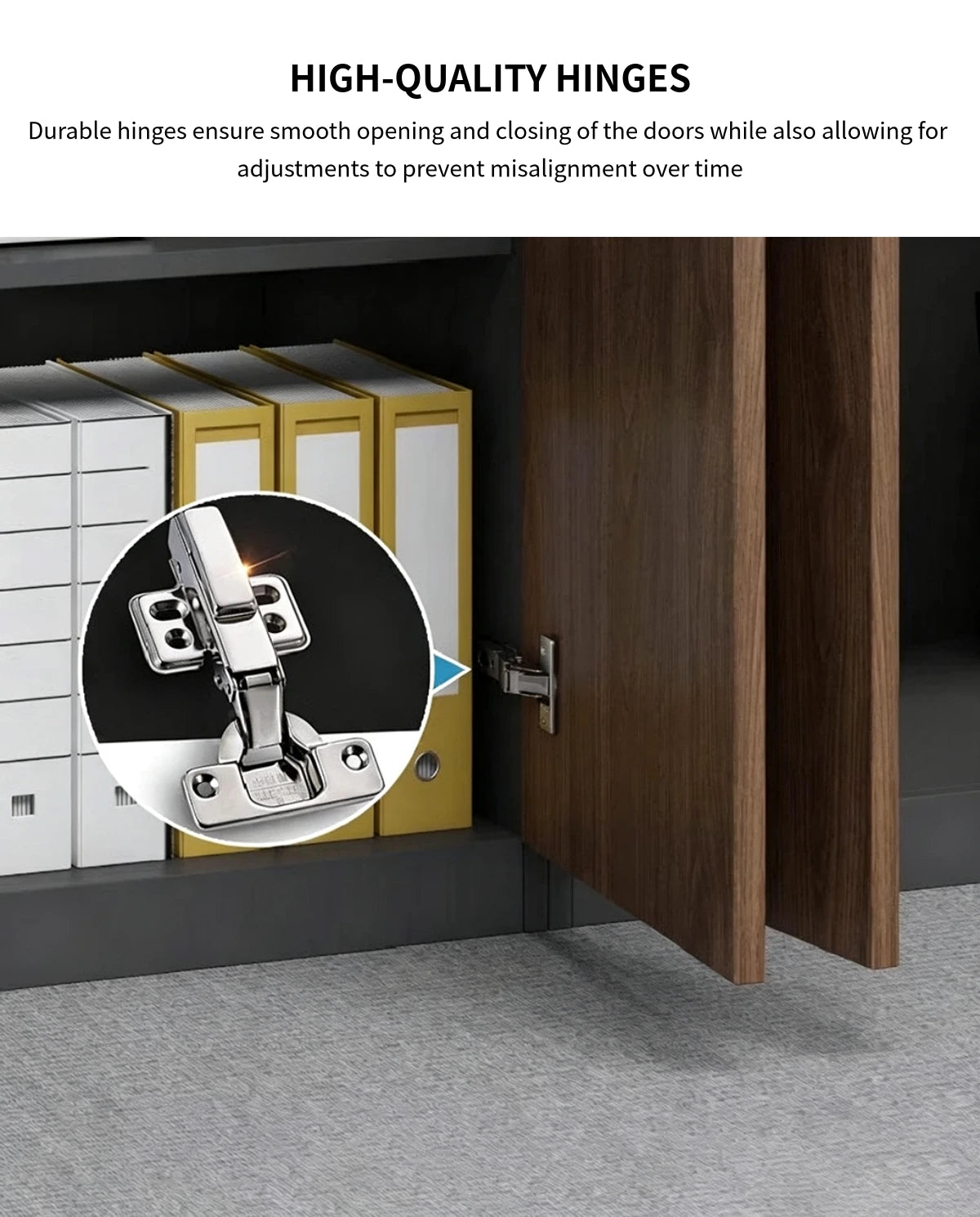 Modern Conference Table 31-126 in Wide (2.6-10.5 ft) with File Drawers & Lockable — Detail image 4