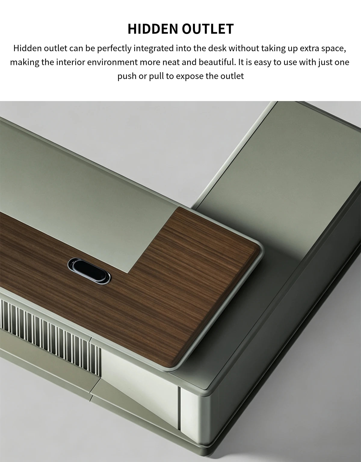 Modern Executive Desk 94-142 in Wide with File Drawers & Lumbar Support for Home Office — Detail image 4