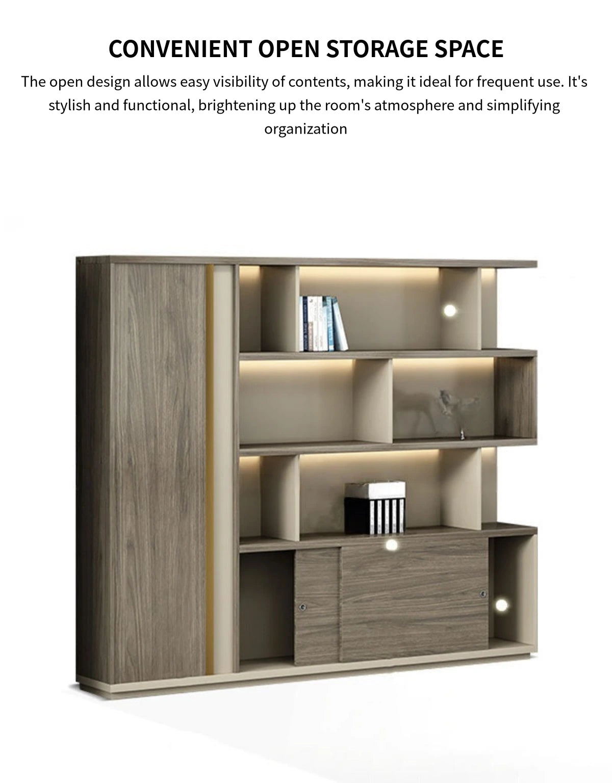Modern Executive Desk with LED Lighting for Home Office — Detail image 3