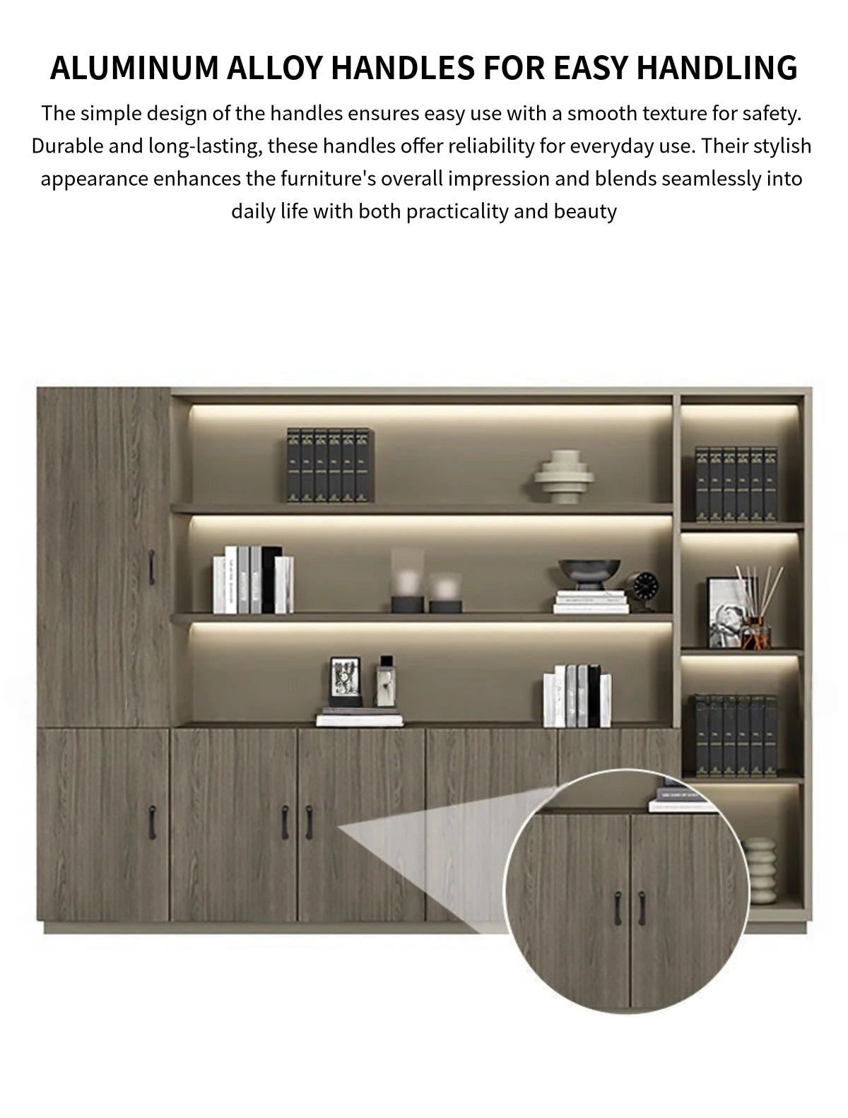 Modern Executive Desk with LED Lighting for Home Office — Detail image 7