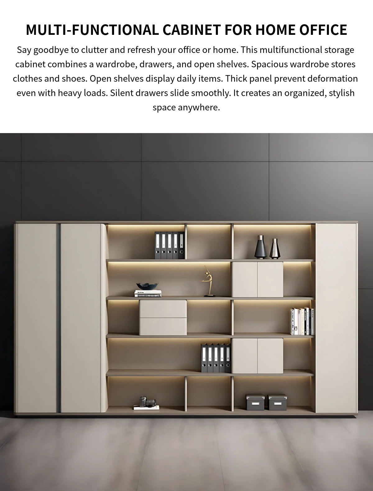 File Cabinet 79 in Tall with File Drawers for Office — Detail image 1