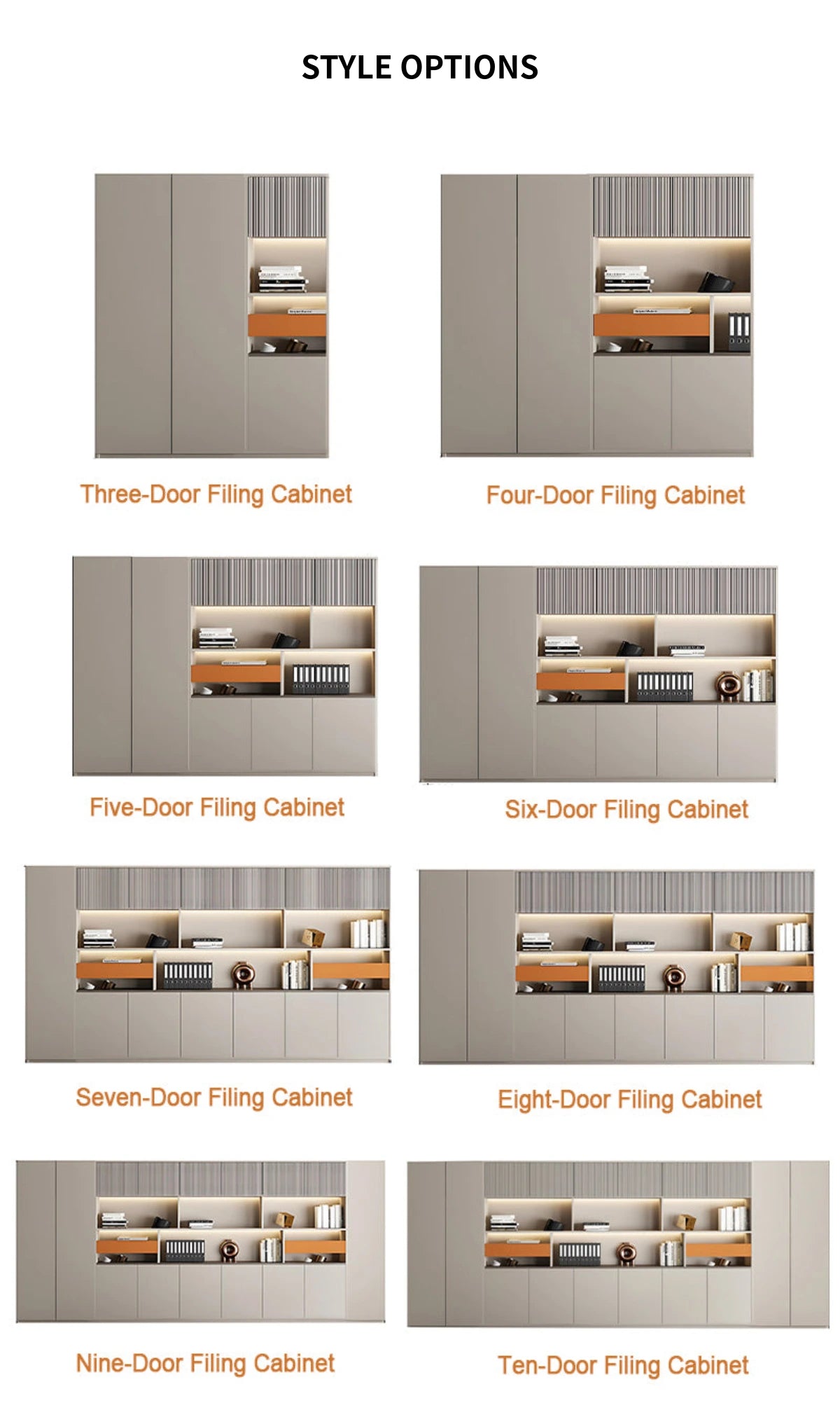 File Cabinet 79 in Tall with LED Lighting for Office — Detail image 11