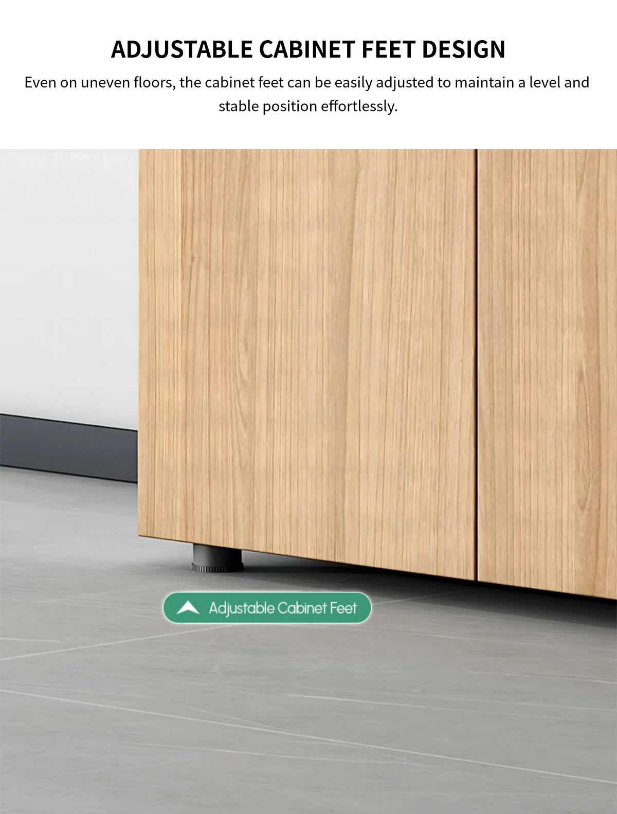 File Cabinet 79 in Tall with Lockable, Adjustable Shelves & Solid Wood for Office — Detail image 8
