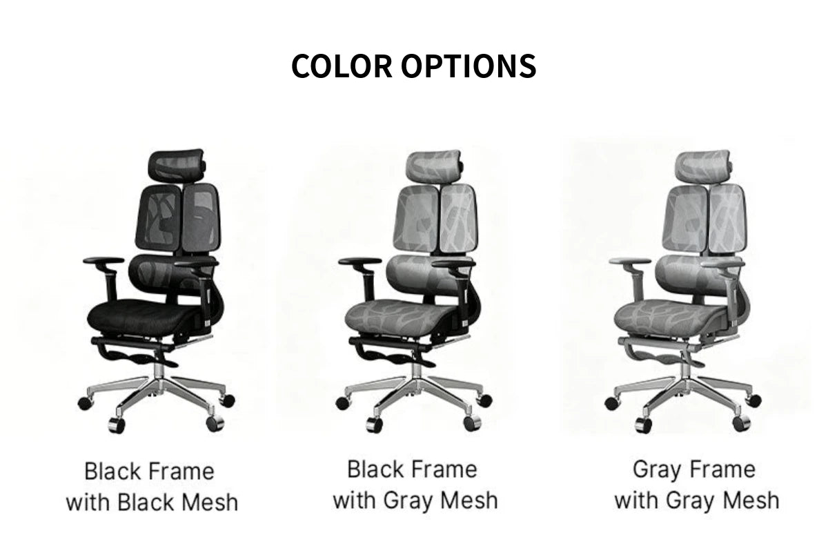 Comfortable Ergonomic Mesh Office Chair with Adaptive Lumbar Support, 135° Recline, and Footrest for Home, Office, and Gaming BGY-1034 — Detail image 11