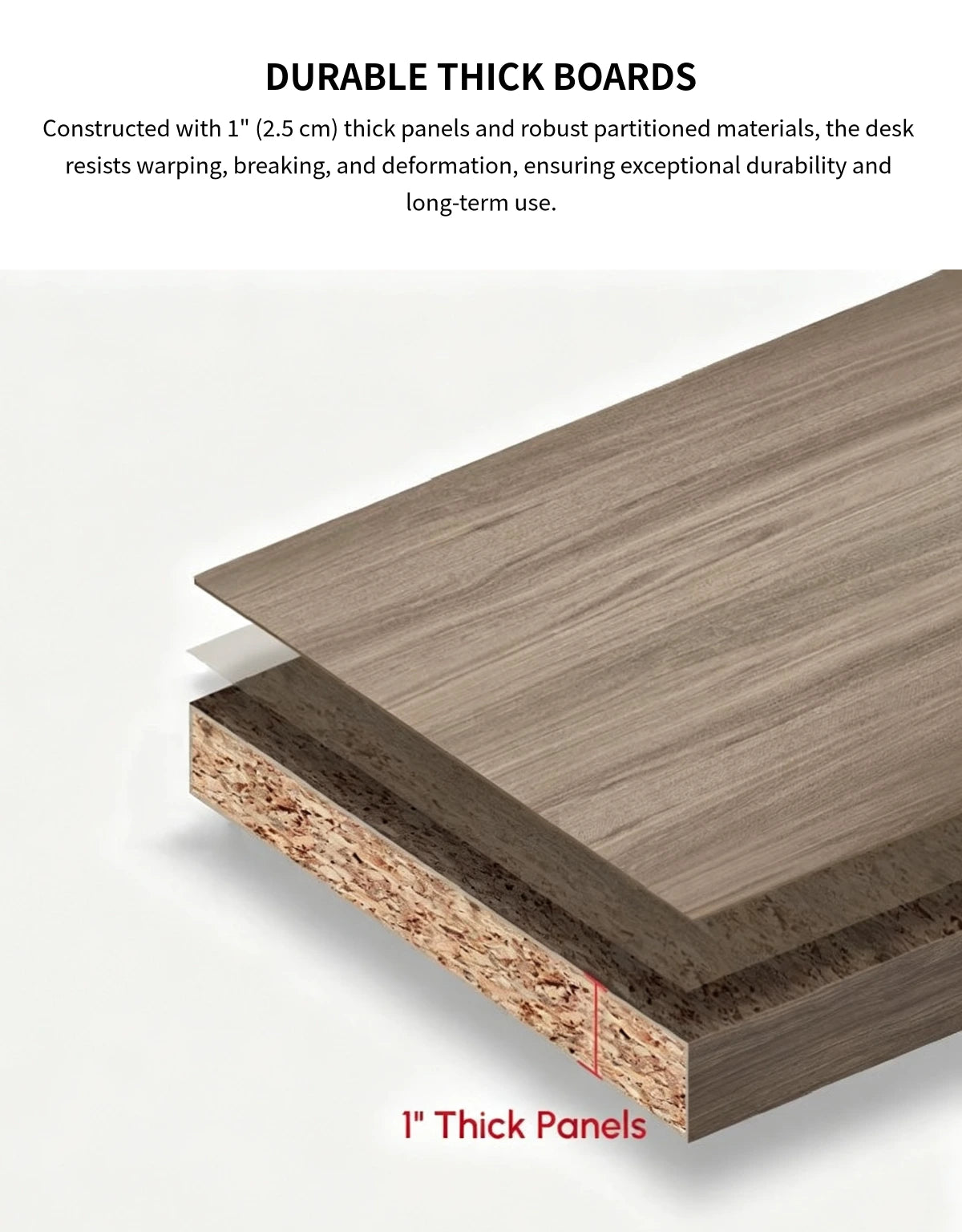 Modern Executive Desk 59-67 in Wide with Cable Management & Side Storage for Home Office — Detail image 4