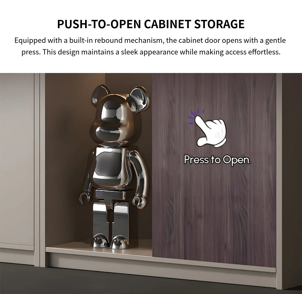 File Cabinet 79 in Tall with Lockable, Sliding Doors & Soft-Close for Office — Detail image 5