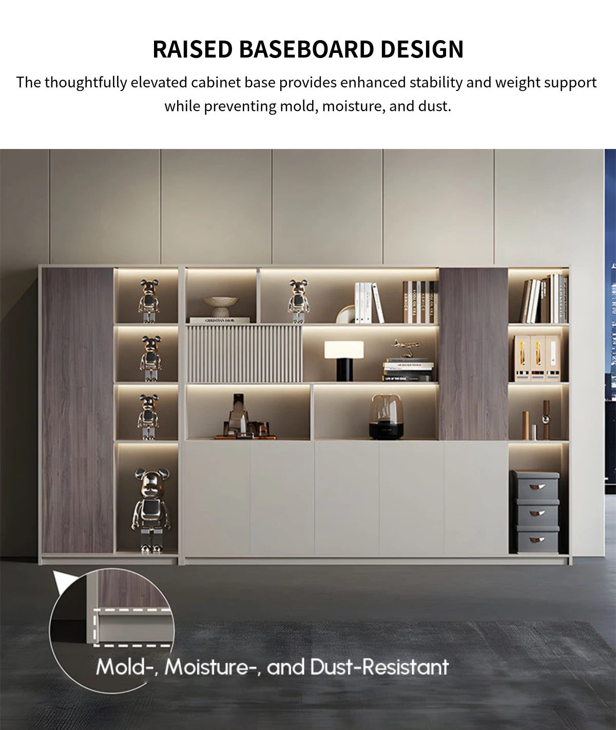 File Cabinet 79 in Tall with Lockable, Sliding Doors & Soft-Close for Office — Detail image 7