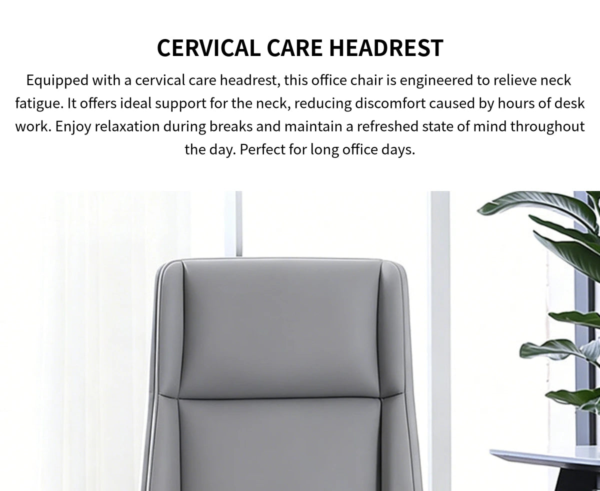Luxurious Sleek Ergonomic Office Chair with Neck Support & Recline Function for Executive & Home Use BGY-107 — Detail image 4