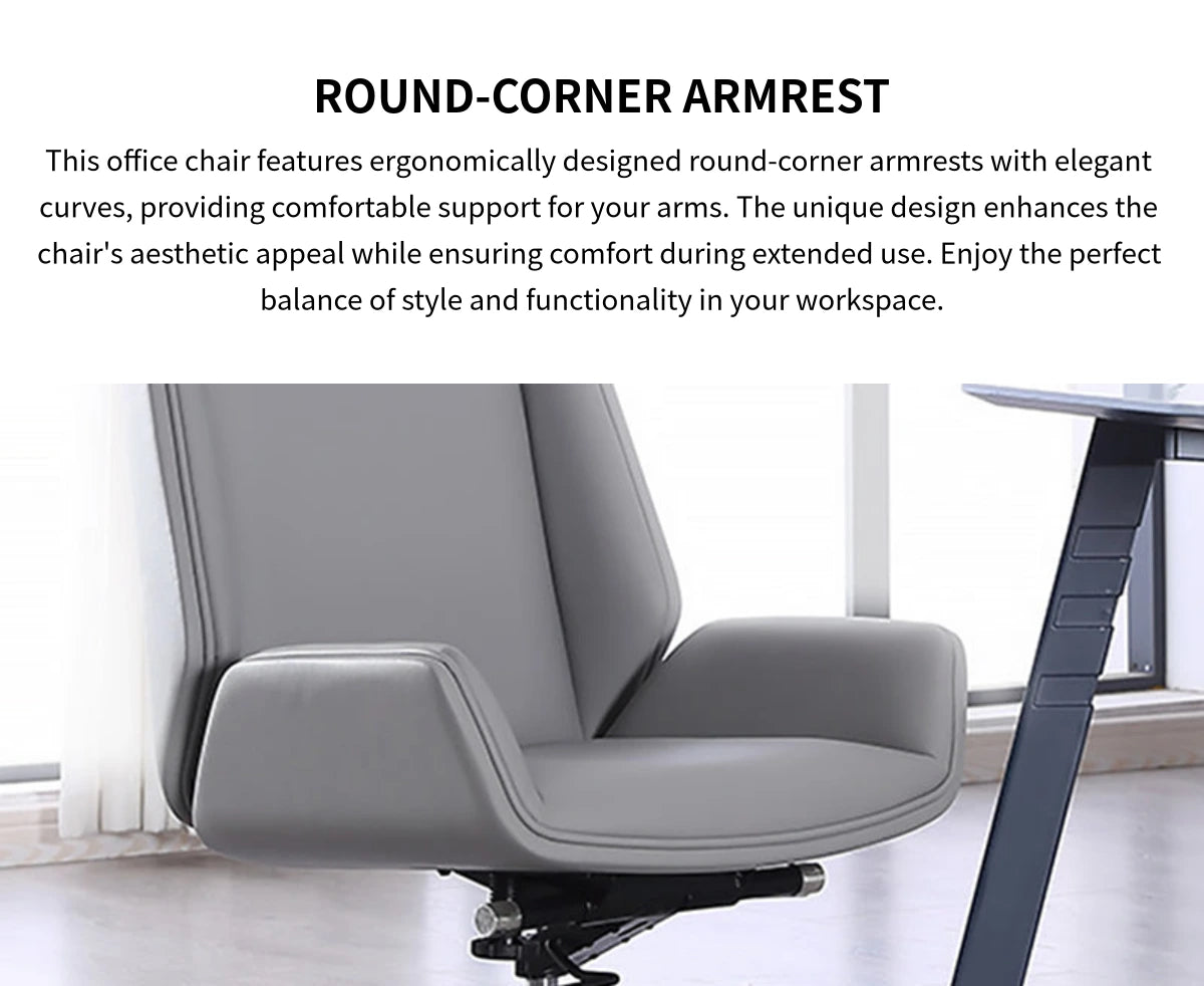 Luxurious Sleek Ergonomic Office Chair with Neck Support & Recline Function for Executive & Home Use BGY-107 — Detail image 5