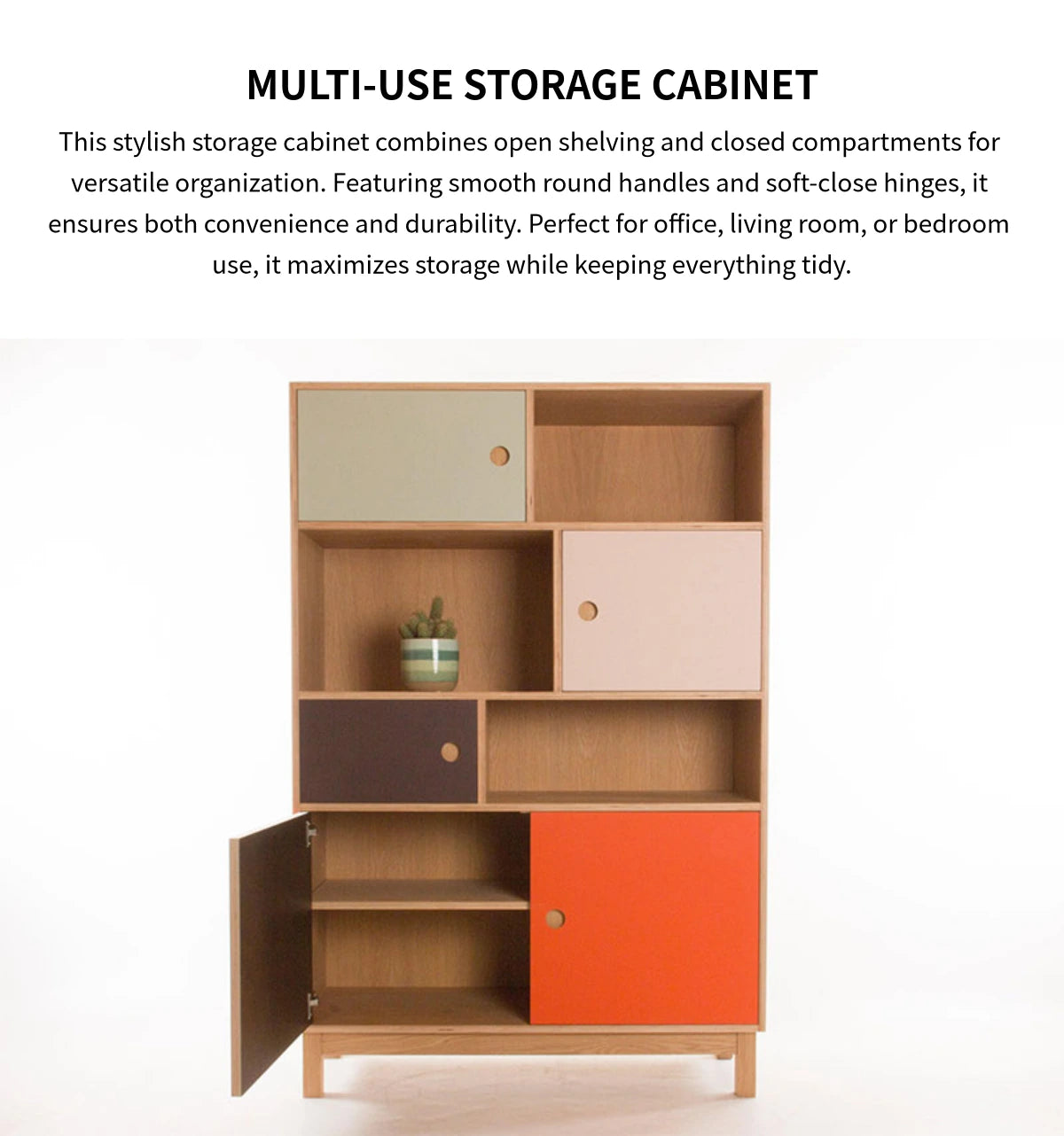 File Cabinet 65 in Tall with Soft-Close & Round for Office — Detail image 1