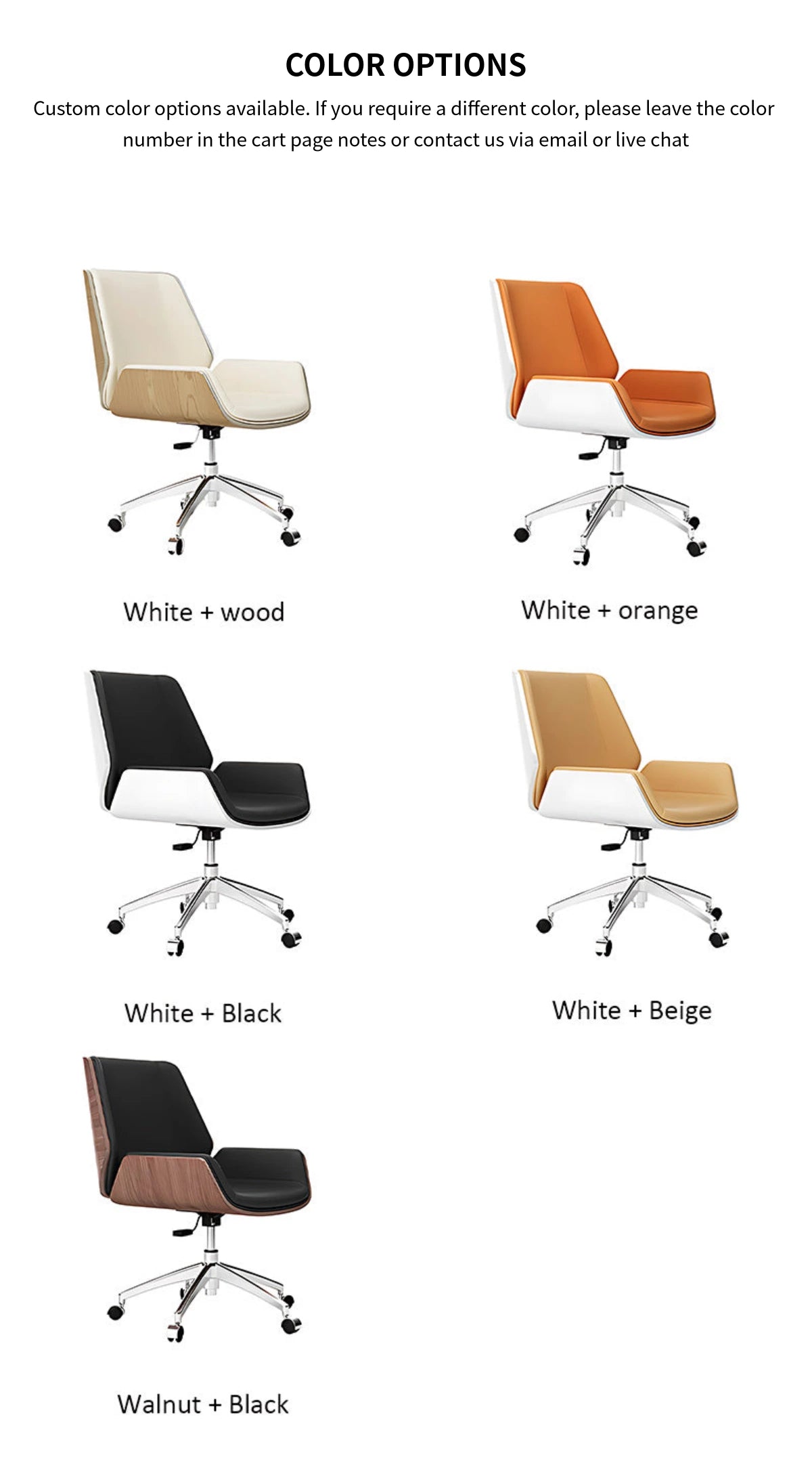 Leather Executive Office Chair with Genuine Leather, Solid Wood & Lumbar Support — Detail image 11