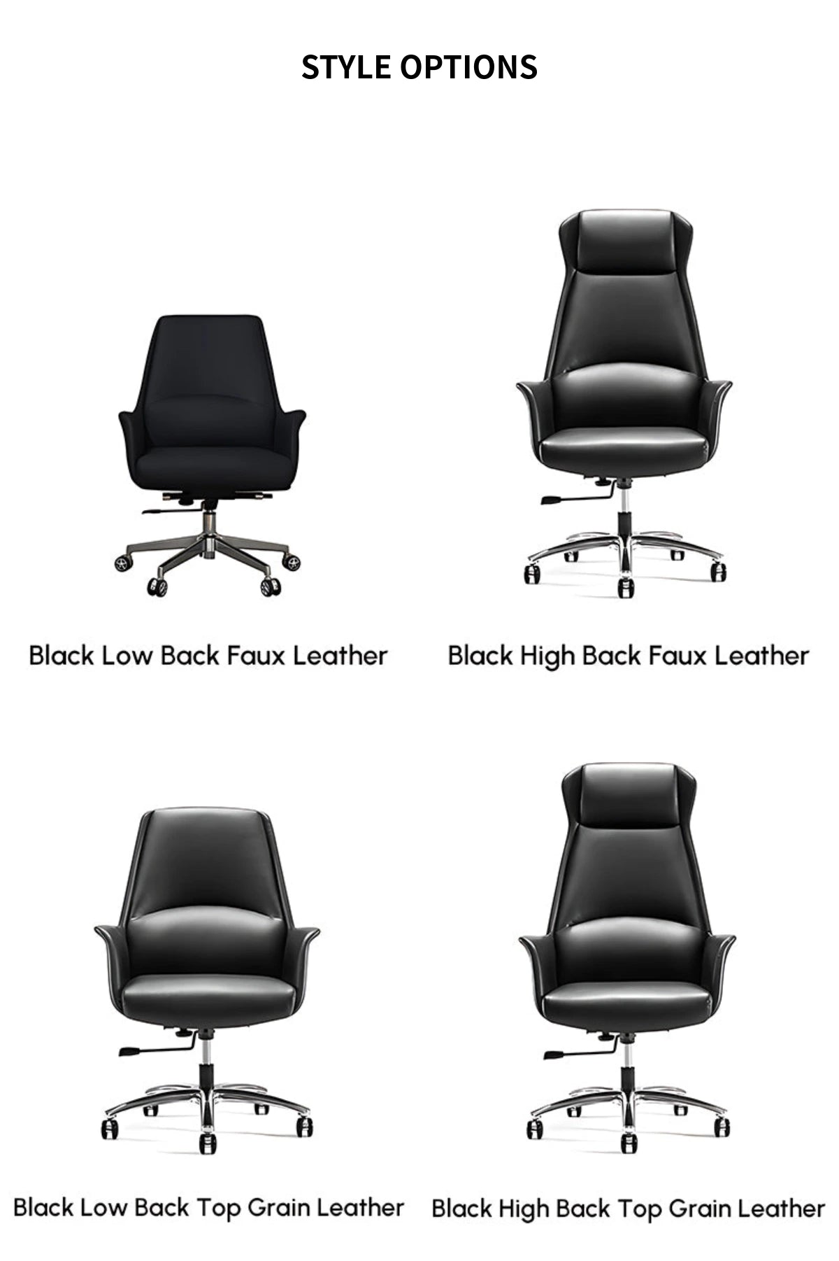 Ergonomic Office Chair with Lumbar Support, Portable & Swivel for Executive Office — Detail image 9