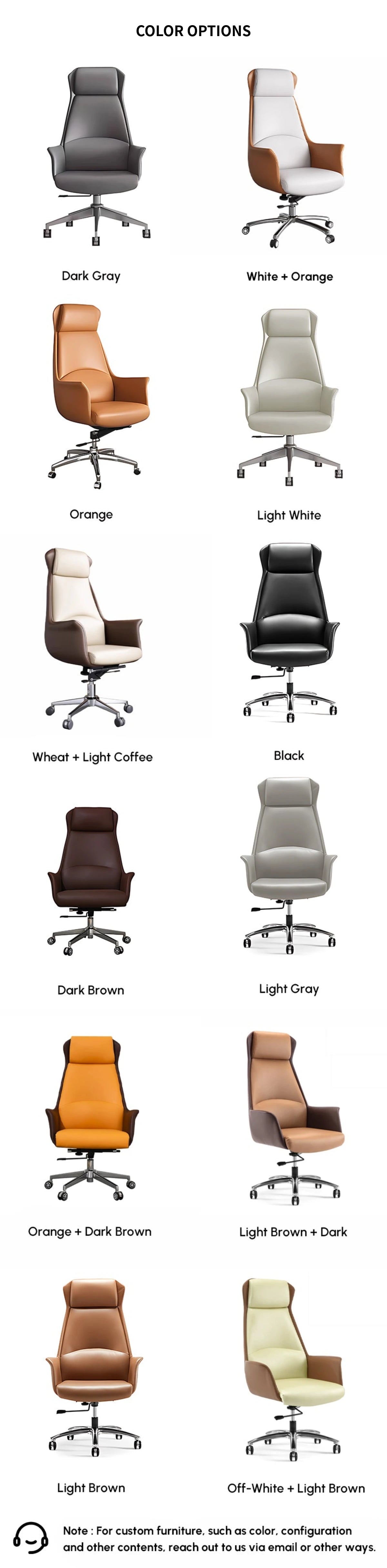 Ergonomic Office Chair with Lumbar Support, Portable & Swivel for Executive Office — Detail image 10