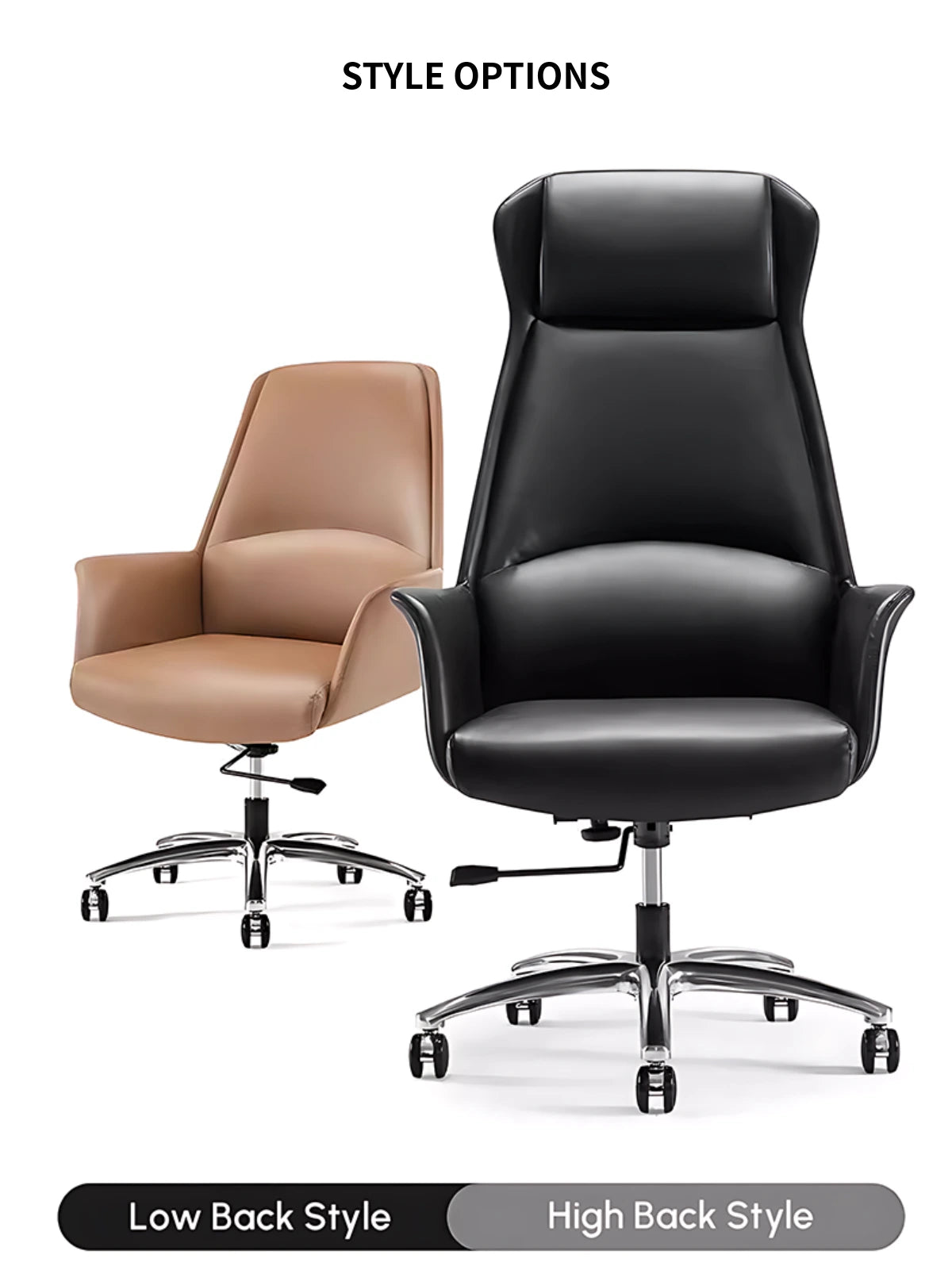 Ergonomic Office Chair with Reclining, Curved & Lumbar Support for Executive Office — Detail image 7