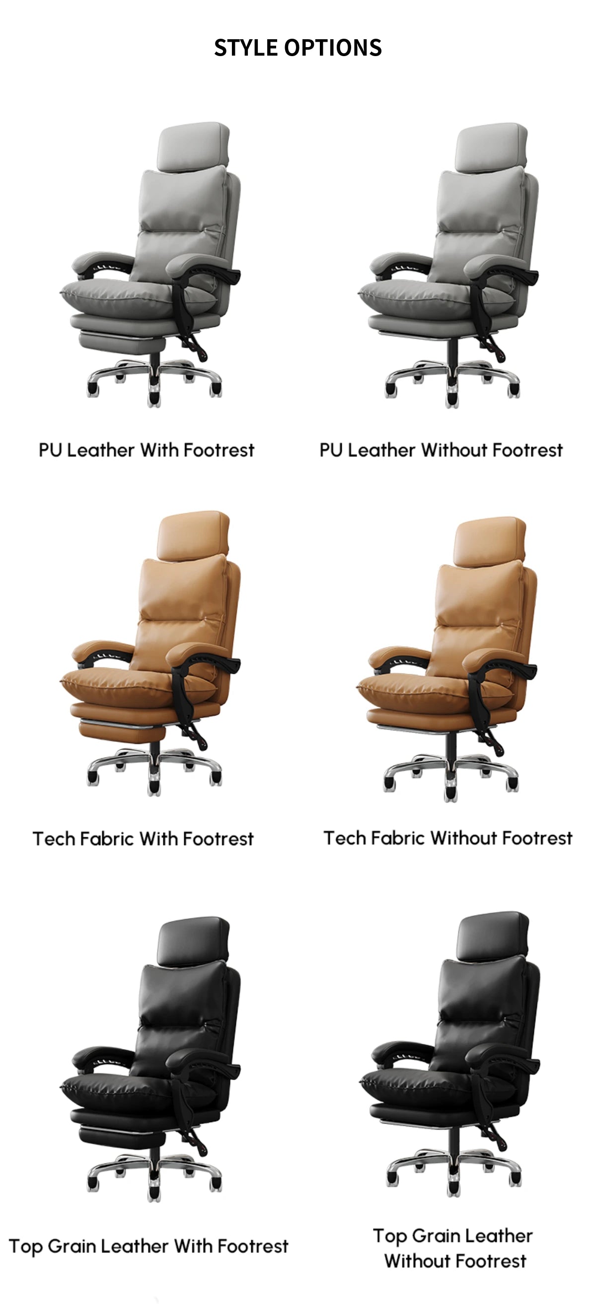 Mesh Ergonomic Office Chair with Reclining, Curved & Breathable Mesh for Home Office — Detail image 11