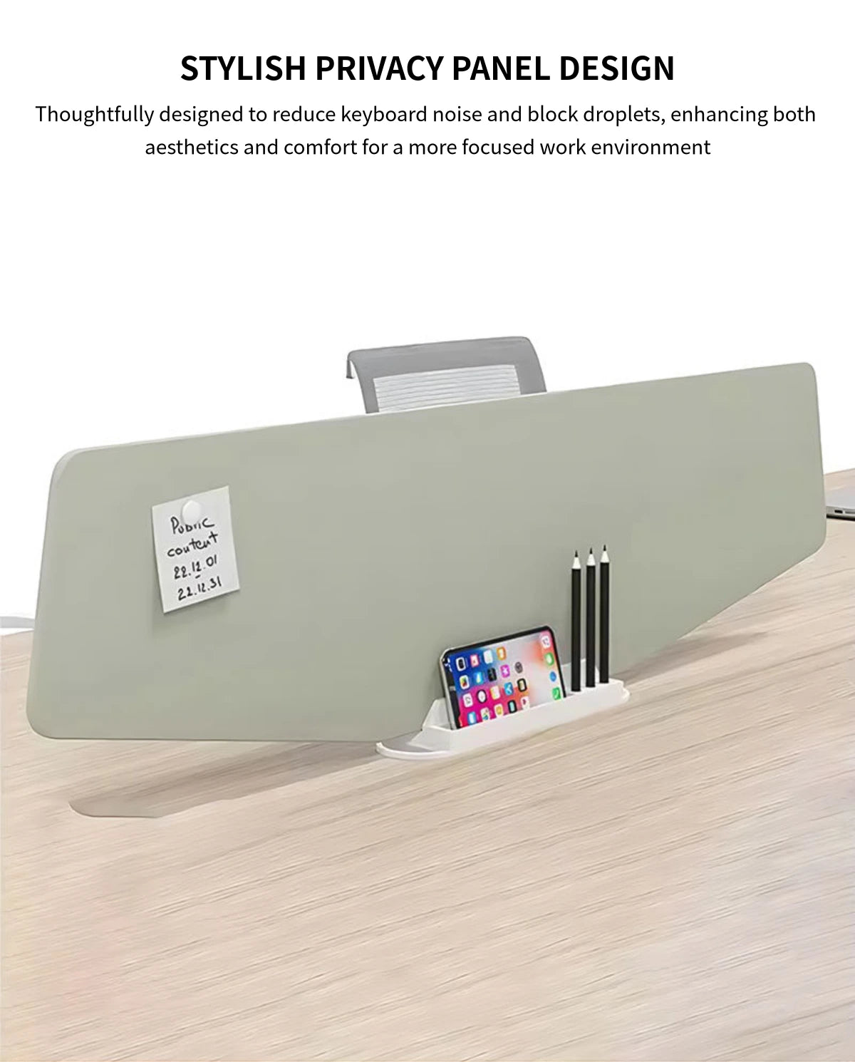 Modern Office Desk with Built-In Outlets, Cable Management & Lockable for Home Office — Detail image 4