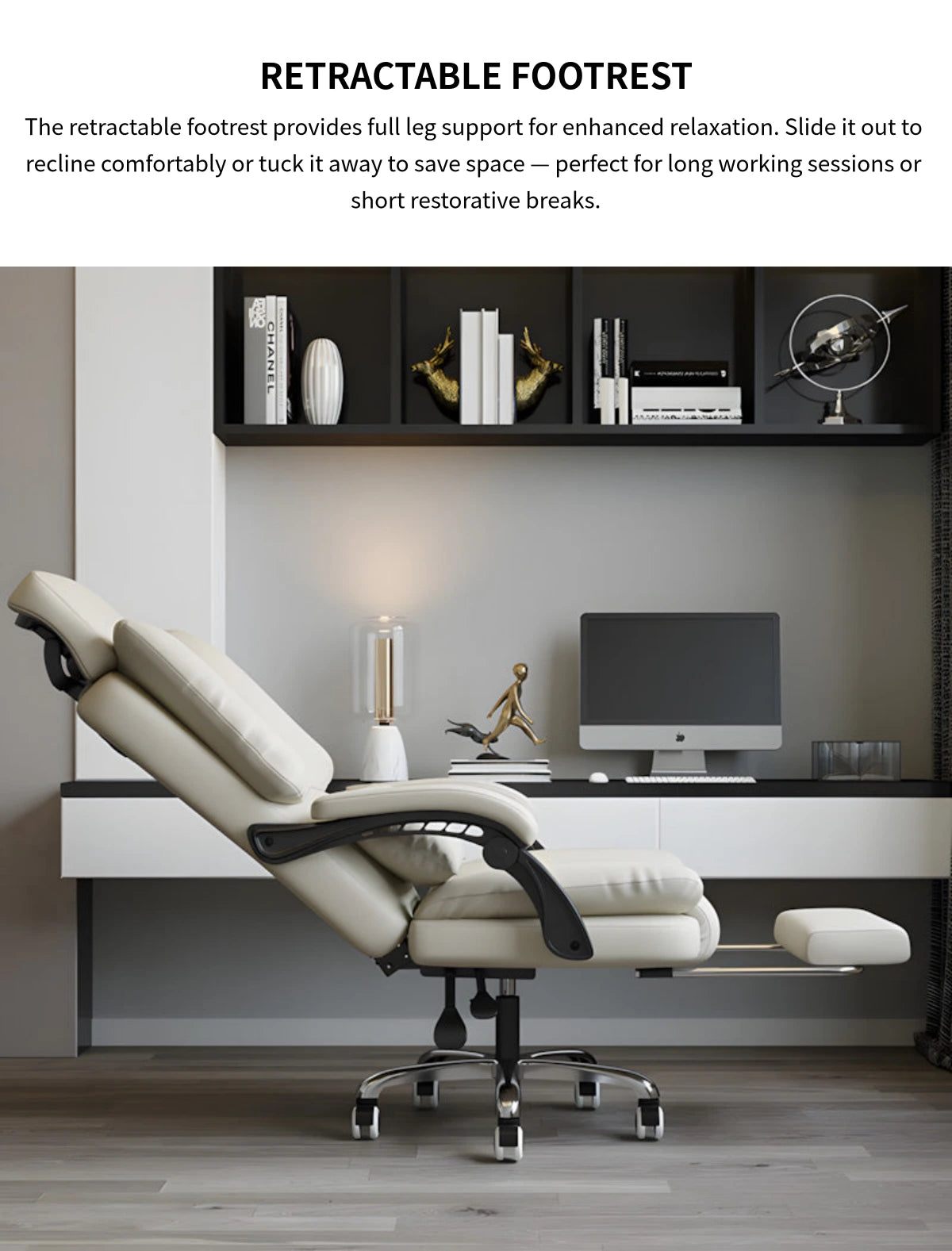Ergonomic Office Chair with Lumbar Support, Portable & Swivel for Executive Office — Detail image 7