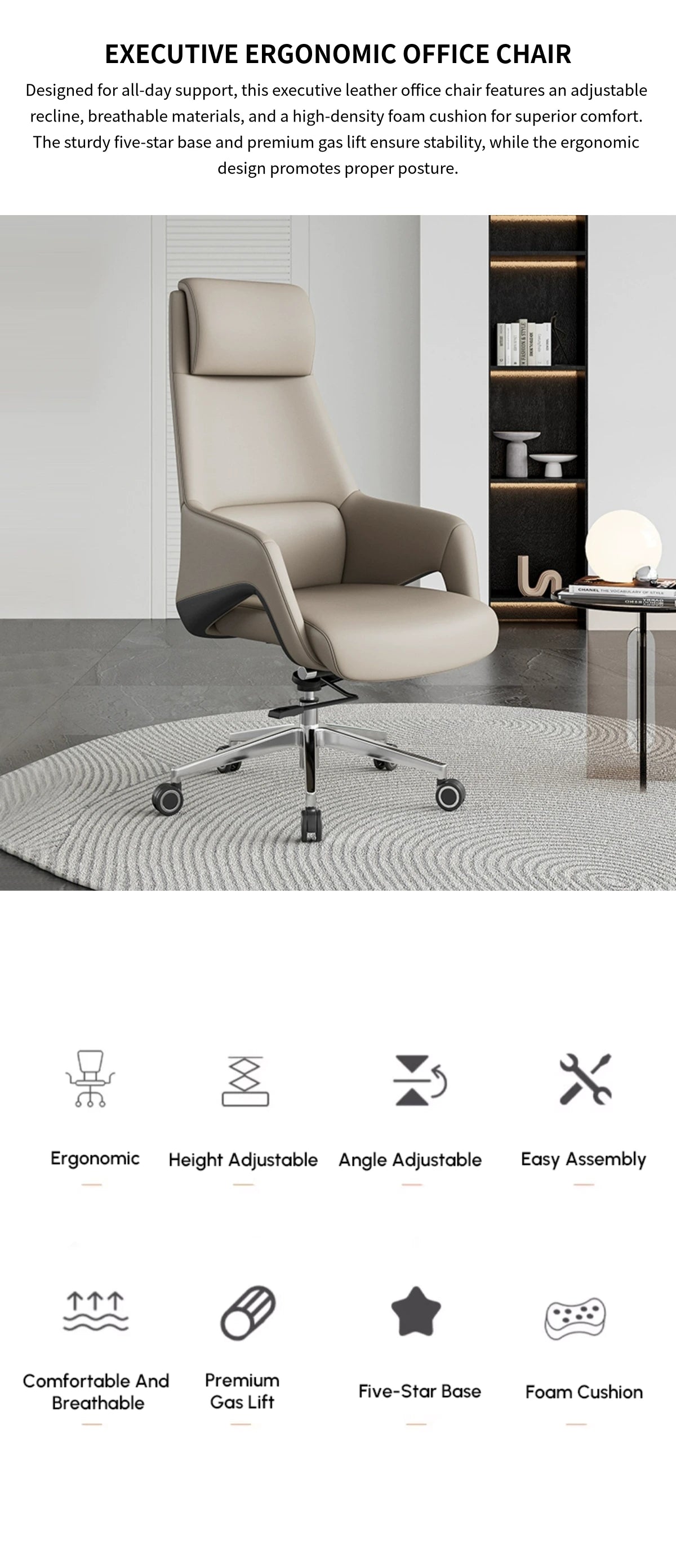 Mesh Ergonomic Office Chair with Breathable Mesh, Curved & Lumbar Support — Detail image 1