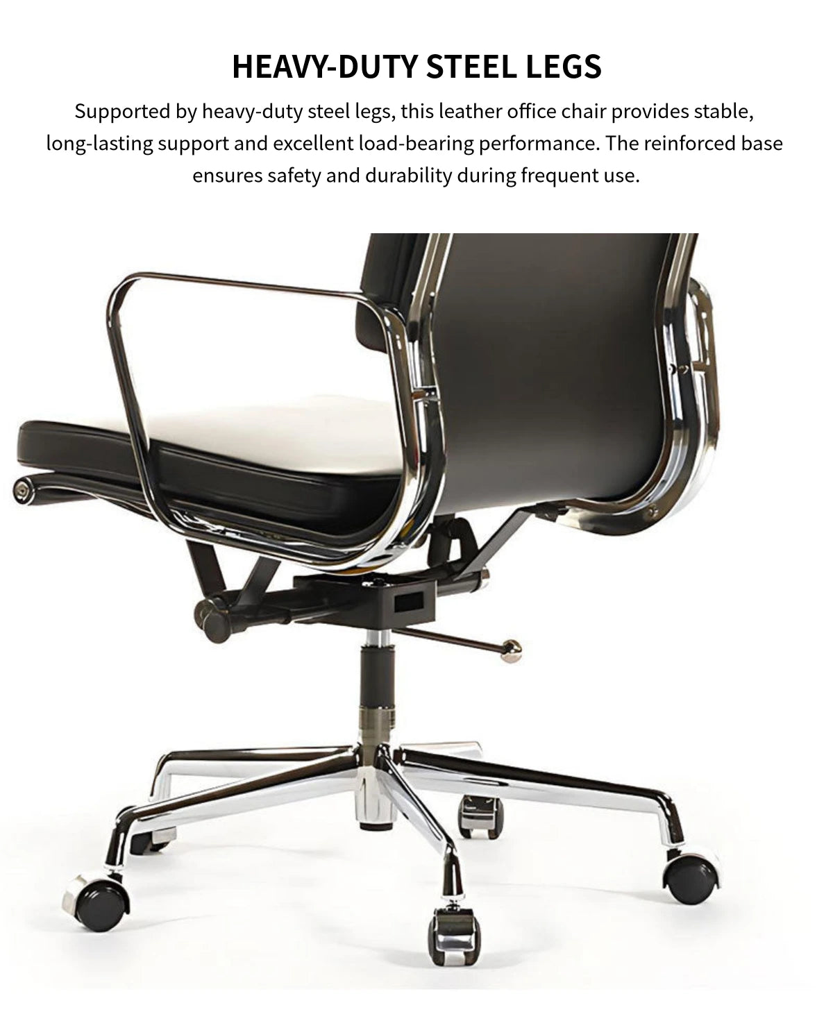 Ergonomic Office Chair 19 in Wide with Lumbar Support for Executive Office — Detail image 5