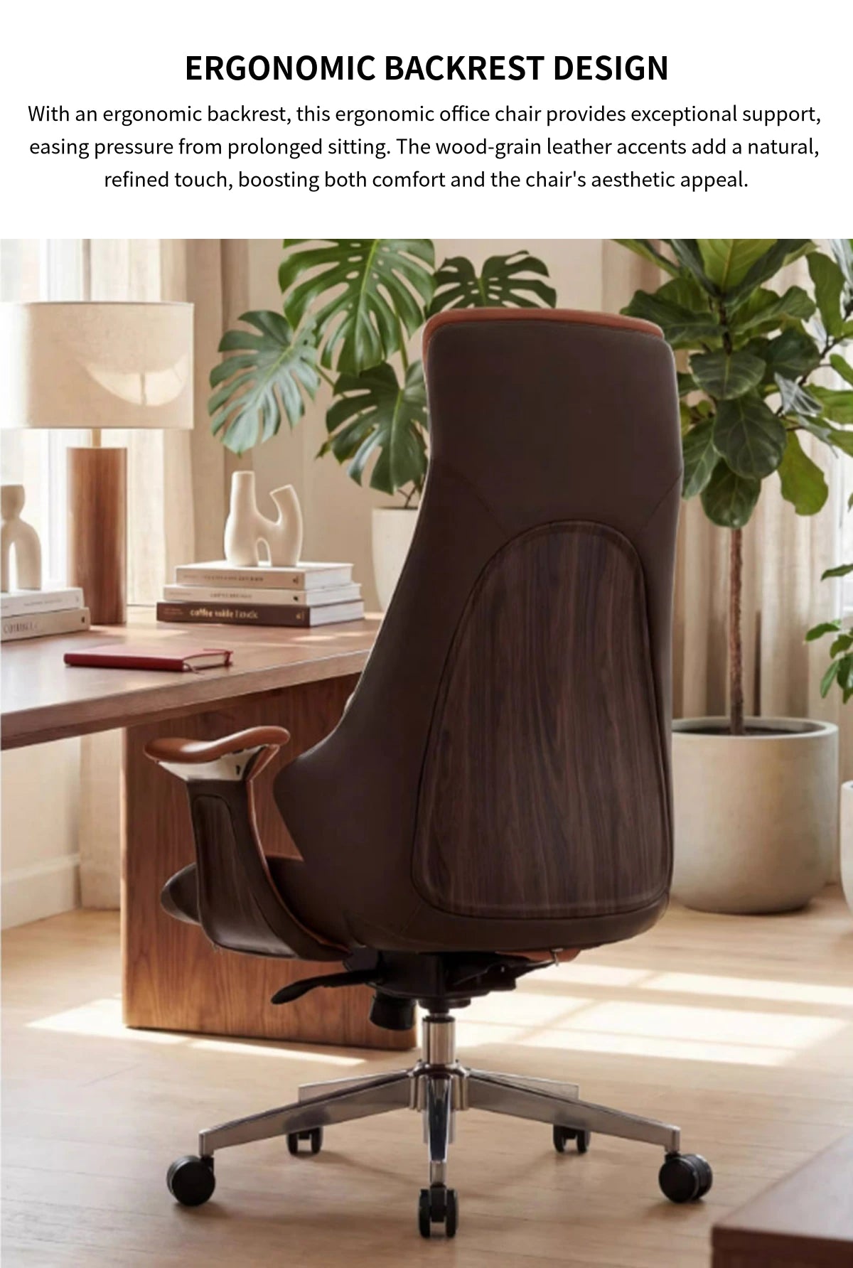 Ergonomic Office Chair with Lumbar Support & Reclining for Executive Office — Detail image 7