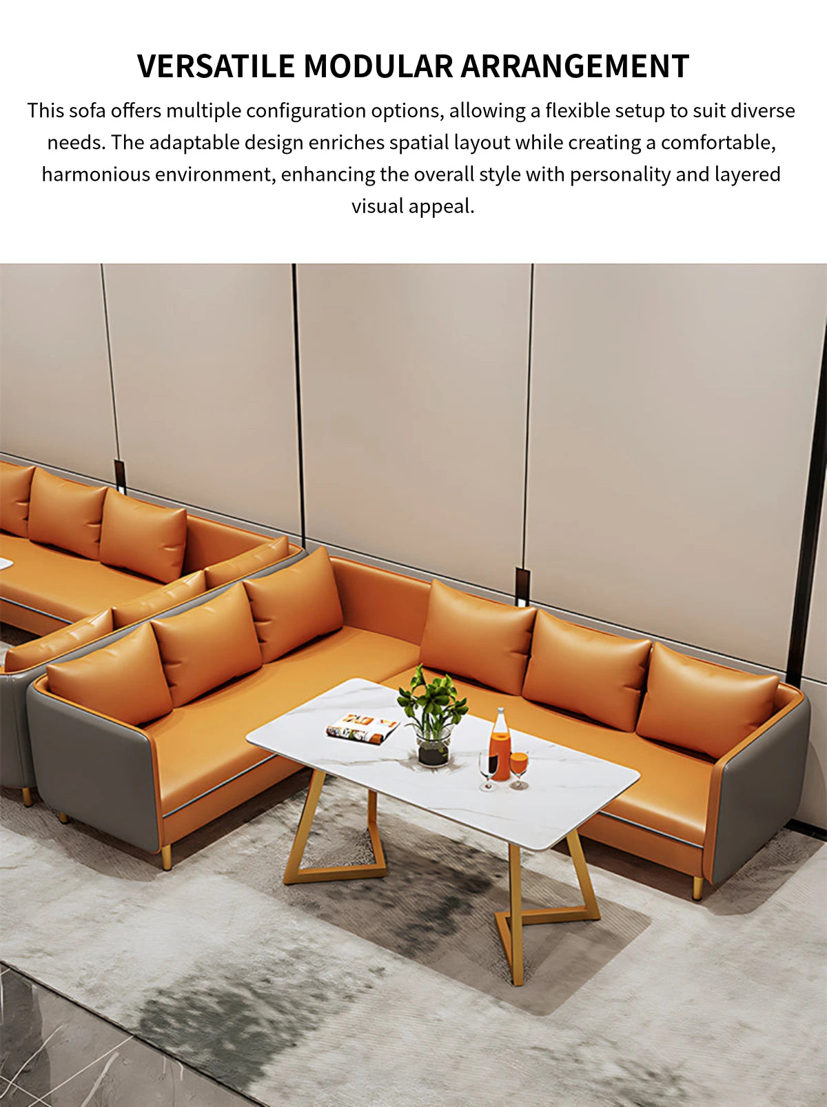 Modern Reception Desk with Modular for Office Lobby — Detail image 7