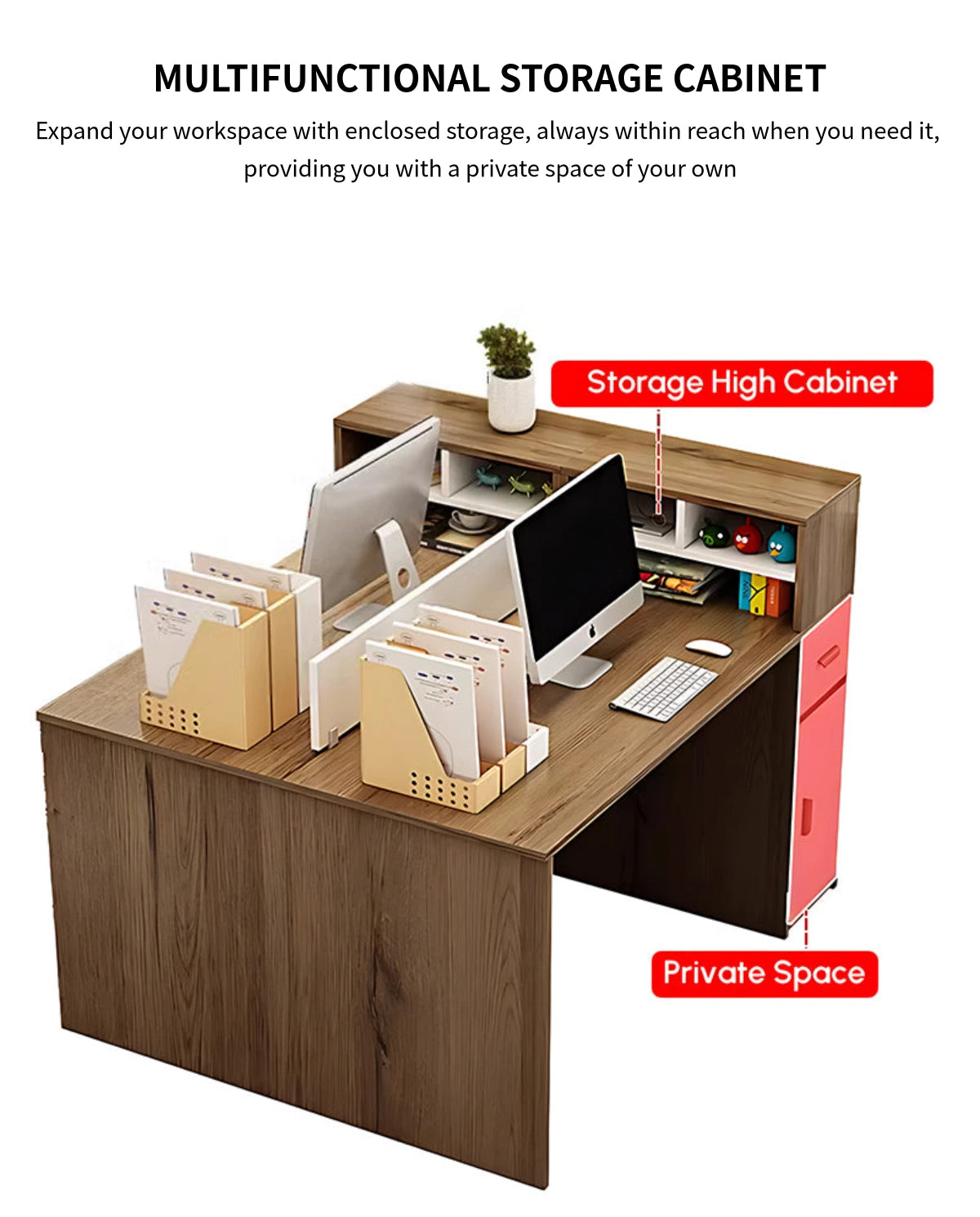 Modular Office Desk with Privacy Panel — Detail image 6