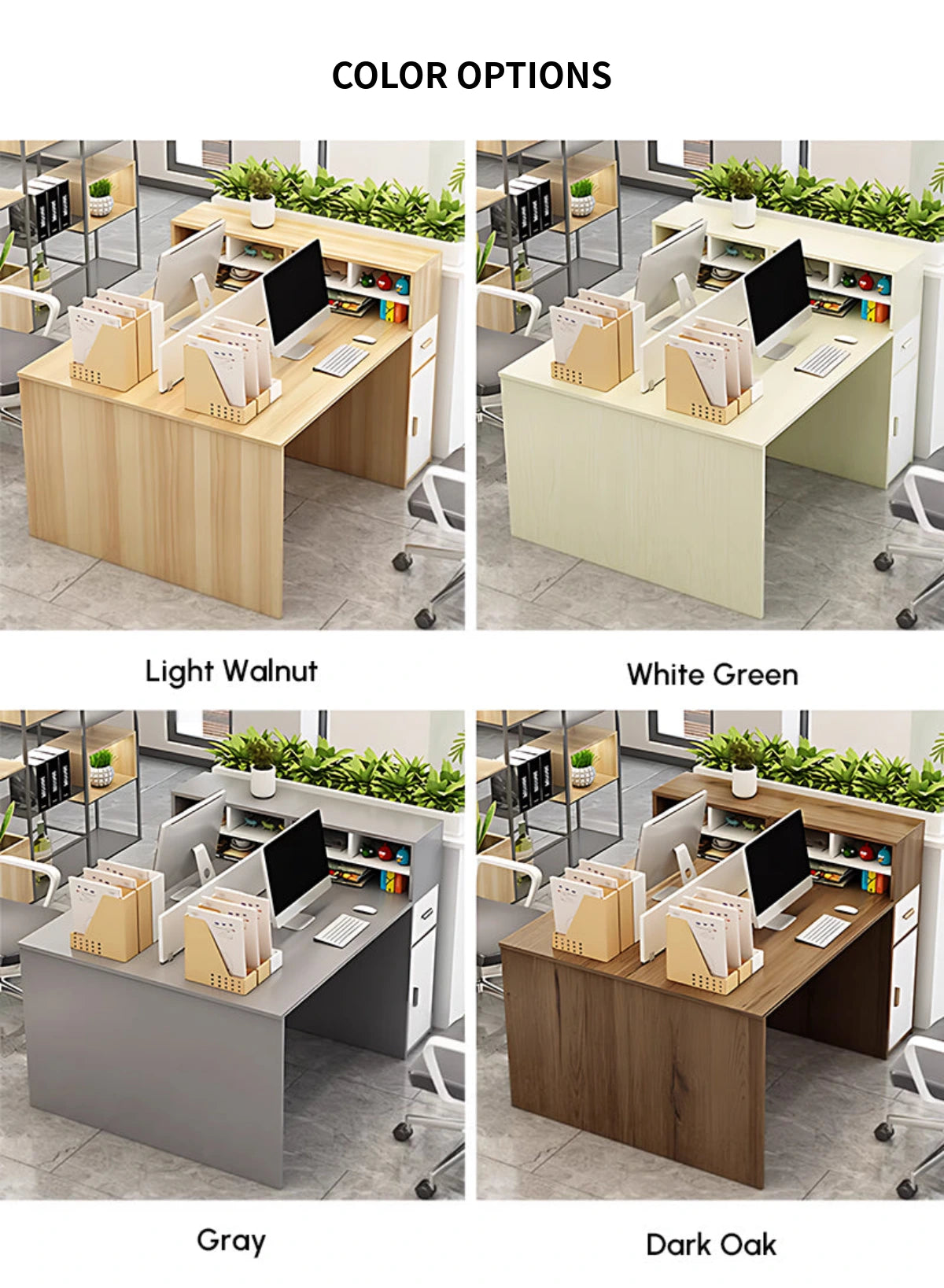 Modular Office Desk with Privacy Panel — Detail image 9