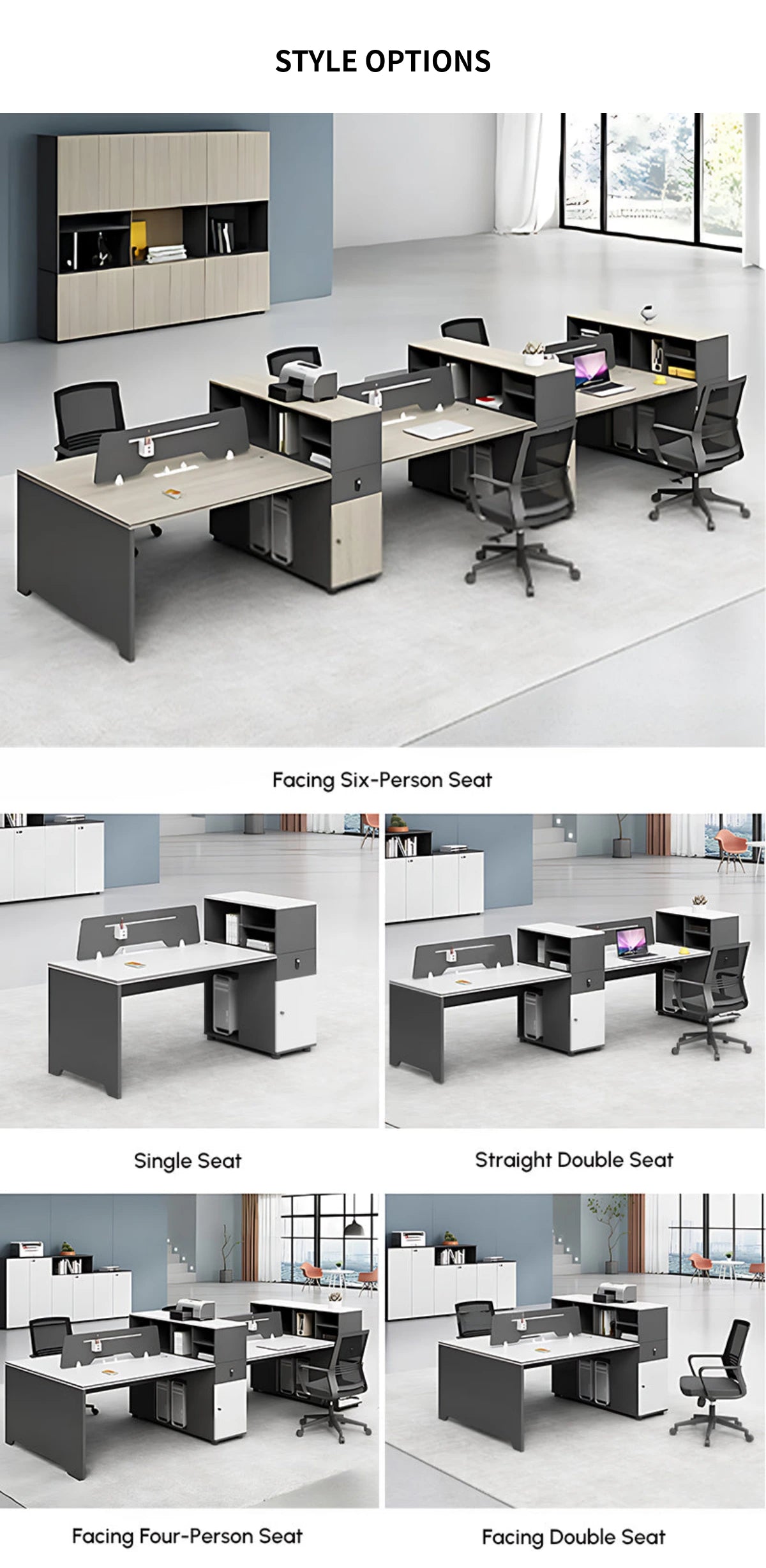 Office Desk with Privacy Panel & Lock — Detail image 10