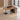 Round Office Desk with Built-In Outlets, Lockable & Solid Wood for Hom