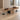 Round Office Desk with Built-In Outlets, Lockable & Solid Wood for Hom