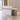 Modern Reception Desk 71-94 in Wide with LED Lighting, Lockable & Loft for Office Lobby
