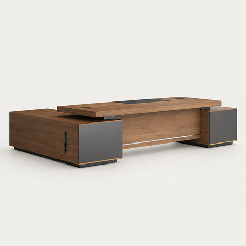 Modern Executive Desk 22-126 in Wide with Cable Management for Home Office