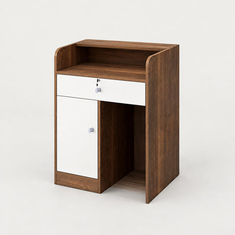 Round Reception Desk with Cable Management & Lockable for Office Lobby