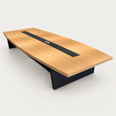 Boat-Shaped Conference Table 79-236 in Wide (6.6-19.7 ft) with Cable Management