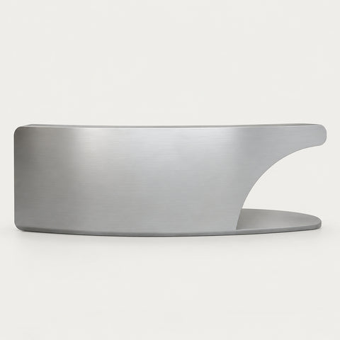 Salon Reception Desk 59-142 in Wide with Stainless Steel, Keyboard Tray & Lockable