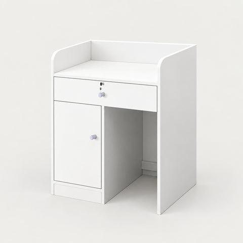 Round Reception Desk with Cable Management & Lockable for Office Lobby