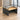 Modern Office Desk with Built-In Outlets, Cable Management & Glass Top for Home Office