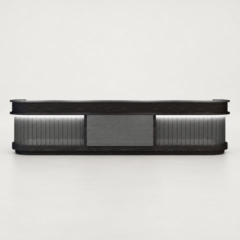 Modern Reception Desk 47-118 in Wide with LED Lighting for Office Lobby