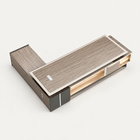 Modern Executive Desk 20-126 in Wide with Side Storage for Home Office