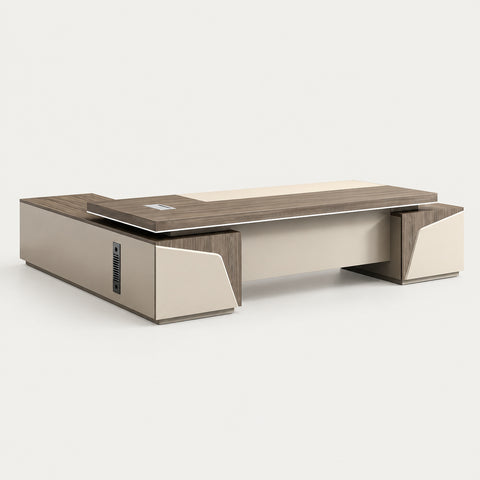 Modern Executive Desk 22-126 in Wide with Side Storage for Home Office