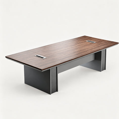 Rectangular Conference Table 94 in Wide (7.8 ft) with Built-In Outlets & Cable Management