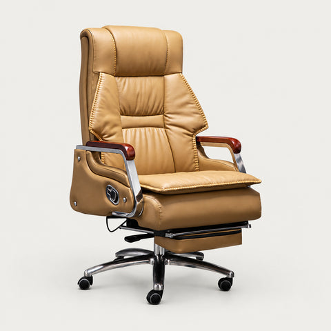 Mesh Ergonomic Office Chair 20 in Wide with Lumbar Support, Height-Adjustable & Solid Wood
