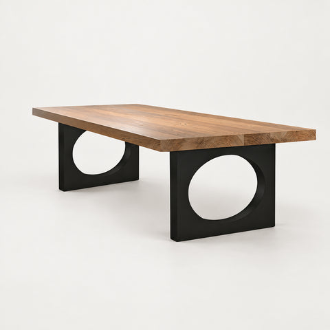 Curved Conference Table 55-98 in Wide (4.6-8.2 ft) with Solid Wood