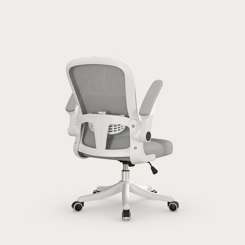 White Frame Gray - Rolling Round Casters (Without 3D Headrest)