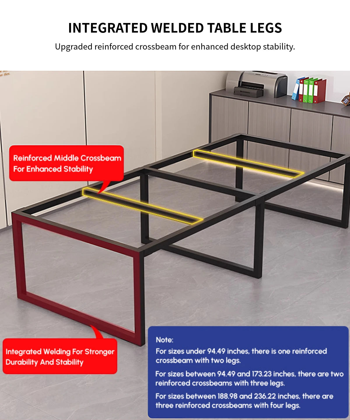 Rectangular Conference Table with Cable Management, Dual-Tone & Lumbar Support — Detail image 7