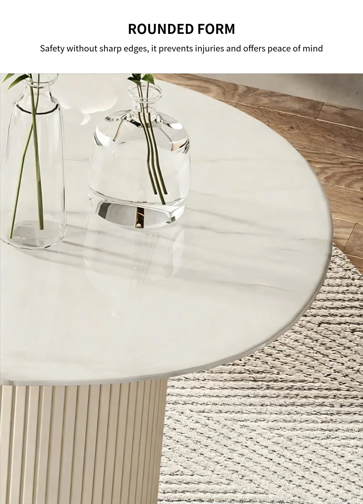 Curved Reception Desk 22-79 in Wide with File Drawers for Salon — Detail image 4